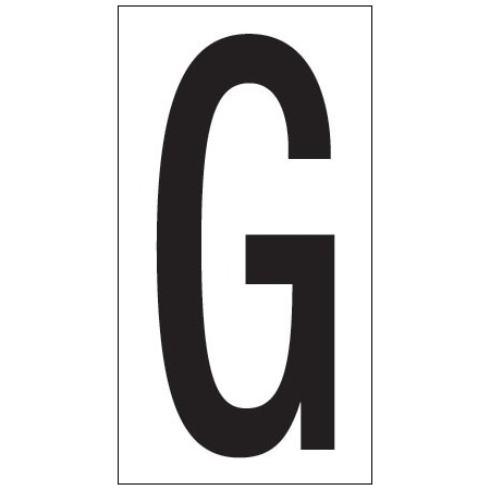Bsc Preferred 3-1/2'' ''G'' Vinyl Warehouse Letter Labels, 50PK BUY00021731